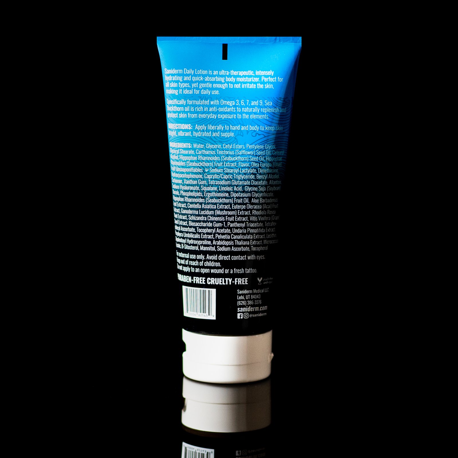 Saniderm daily lotion product image.