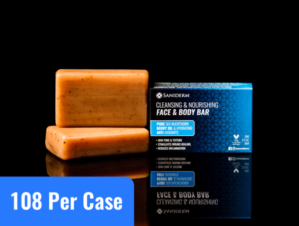 Saniderm face and body bar product image.