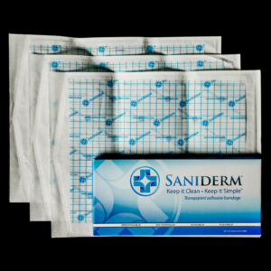 Saniderm 10 in x 14 in Tattoo Aftercare Bandage Personal Pack product image.