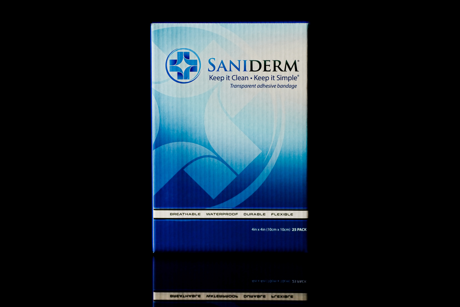 Saniderm bandage package product image.