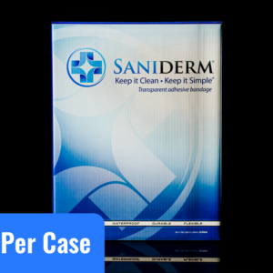 Saniderm 8 in by 10 in tattoo aftercare bandage personal pack product image.