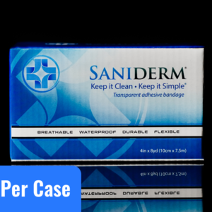 Saniderm bandage package product image.