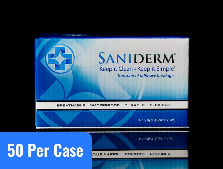 Saniderm bandage package product image.