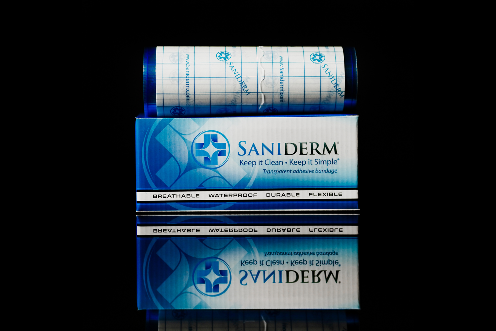 Saniderm 6 in by 8 yds professional tattoo aftercare bandage roll product image.